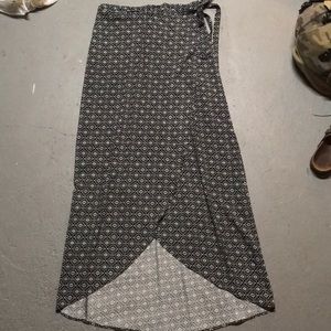 Black wrap skirt